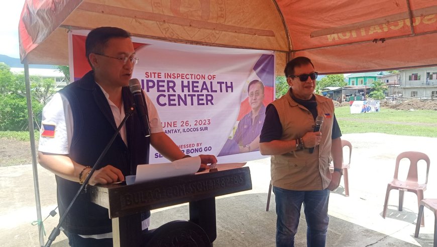 KITAEN| Binisita ni Senator Bong Go ti pakabangonan ti Super Health Center idiay Brgy.Bulag, Bantay.